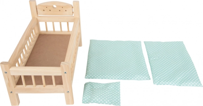 Small Foot Houten speelgoed bedje voor poppen natuurlijk