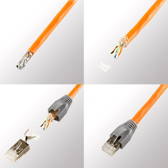 Shielded RJ45 Connectors CAT.6, 6A, 7 - 10 pcs