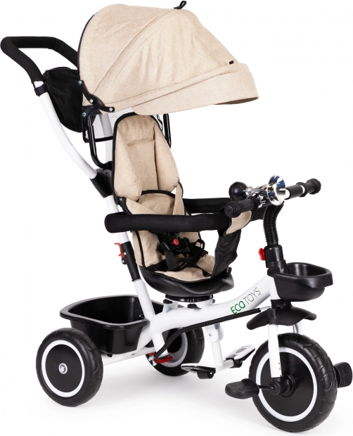 Kinderdriewieler met 360° draaibare zitting ECOTOYS beige