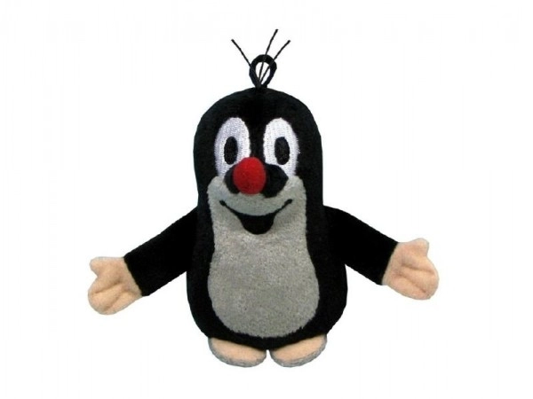 Pluchen mol met lus 8 cm