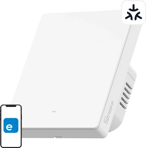 Interrupteur mural intelligent SONOFF M5 Matter, 1 canal, pour cadre