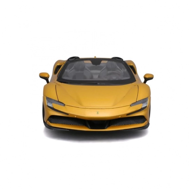 Bburago Ferrari SF90 Spider op schaal 1:18 - geel