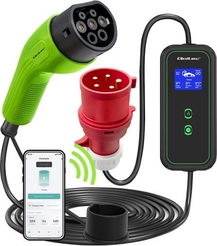 Mobiles Ladegerät Qoltec für Elektrofahrzeuge