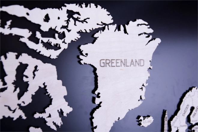 Houten wereldkaart WOODEN CITY groot
