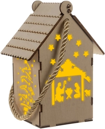 Houten adventslantaarn