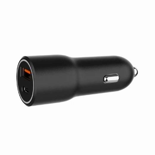 Fast Black USB-A/USB-C Car Charger 38W PD