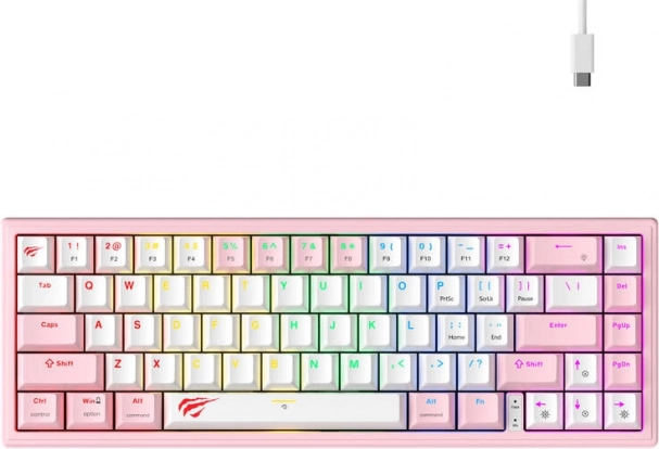 Mechanical Gaming Keyboard RGB Pink-White