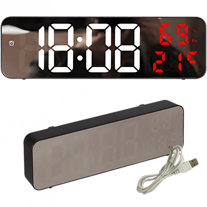 Horloge numérique électronique avec thermomètre et réveil
