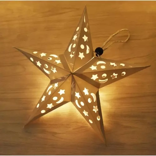 Leuchtender Papierstern LED 50 cm