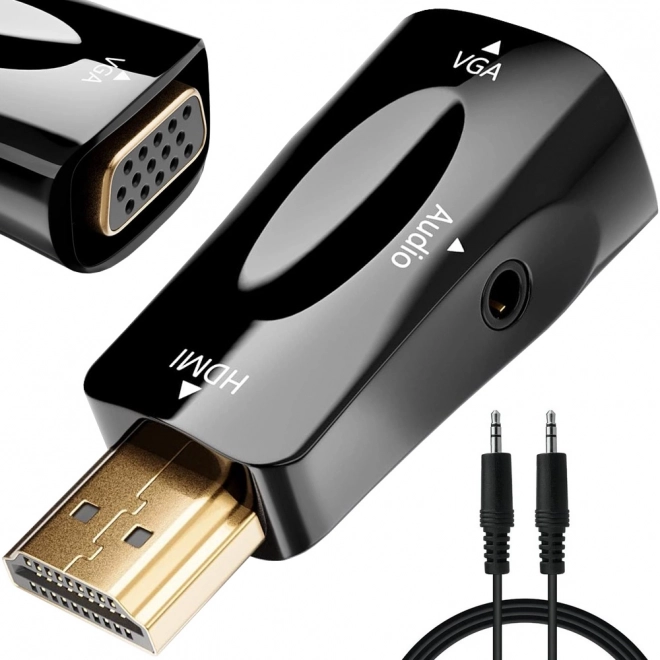 Converter van HDMI naar VGA met audio-uitgang