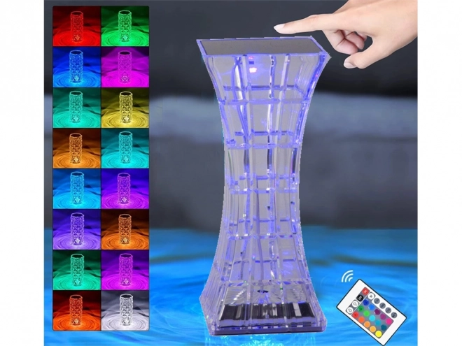 Crystal RGB LED Night Lamp with Remote Control