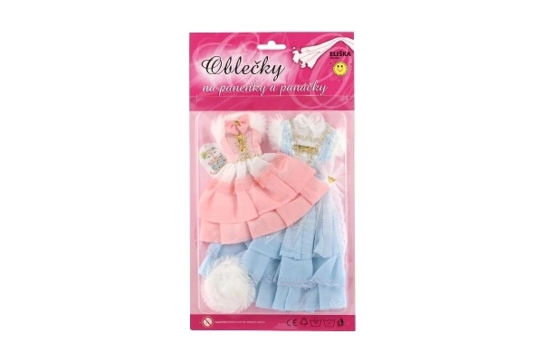 Kleding met accessoires voor poppen 2 stuks