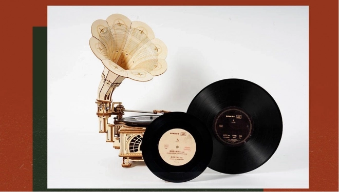 Rokr 3D houten puzzel Klassieke grammofoon
