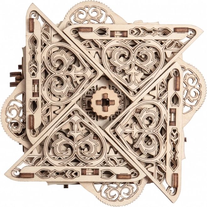 Houten mechanische puzzel Geheime Doos