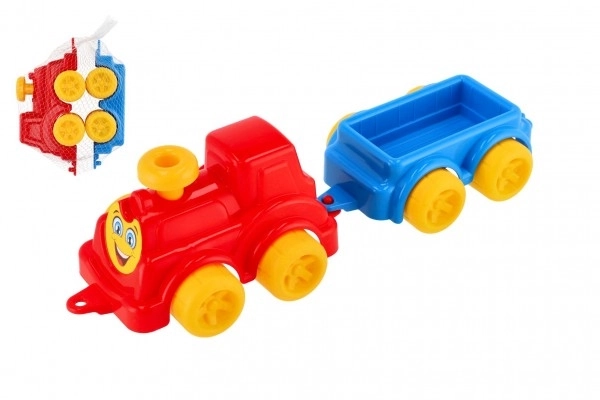 Train en plastique avec wagon détachable 41 cm