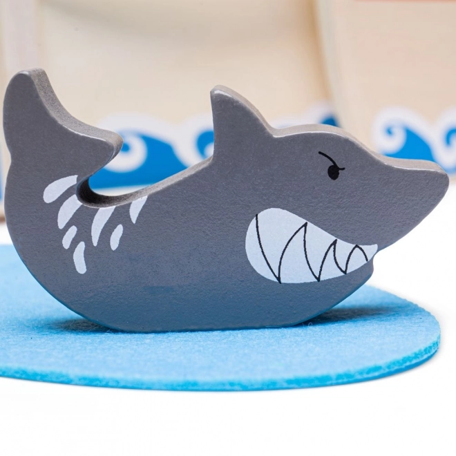 Houten piratenschip met toebehoren van Bigjigs Toys