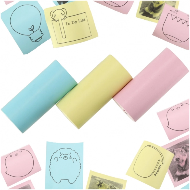 Rol thermopapier voor mini printer 5,7 cm x 3 m 3 stuks gekleurd