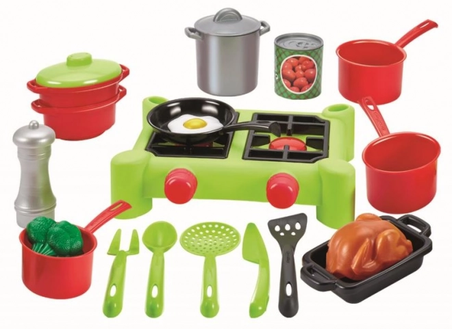 Set kookgerei met potten en accessoires