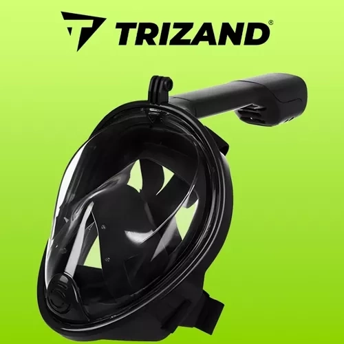 zwarte volledig gezicht snorkelmasker - L/XL