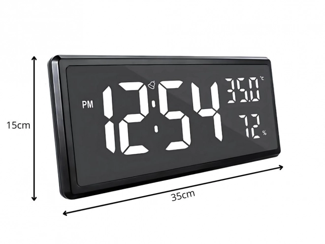 Digitale klok met LED-display en functie voor het meten van temperatuur en vochtigheid