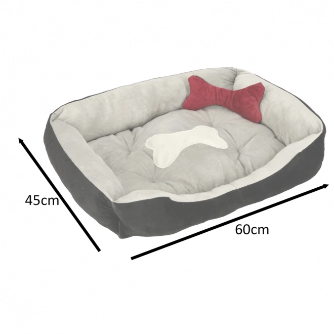 Panier pour chien et chat noir et gris