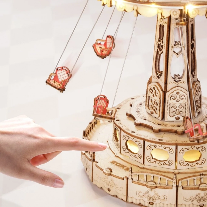RoboTime 3D puzzel muziekkast - Kleurrijke kettingcarrousel