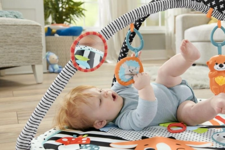 Colorful toys for sensory and motor development