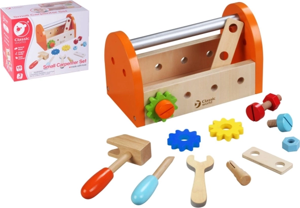 Houten gereedschapsset voor kinderen, 16 stuks met kist