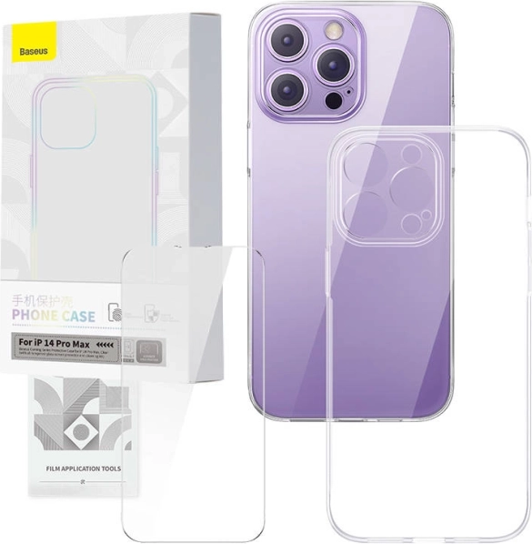 Transparante hoes en gehard glas BASEUS Corning voor iPhone 14 Pro Max