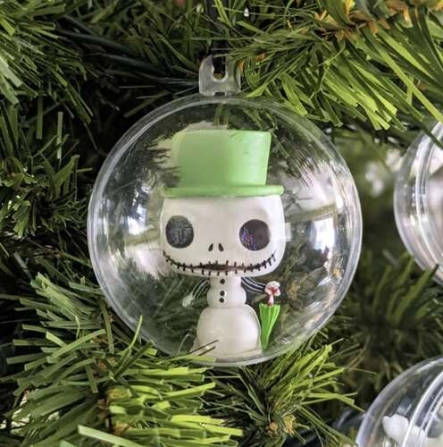 Durchsichtige Acryl-Weihnachtskugeln im Set - 10 cm (5 Stück)