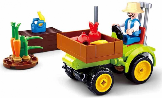 Sluban Town Farm Fruit Tractor Building Set