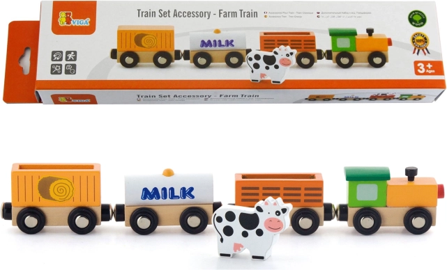 Viga wooden farm train – railway accessory