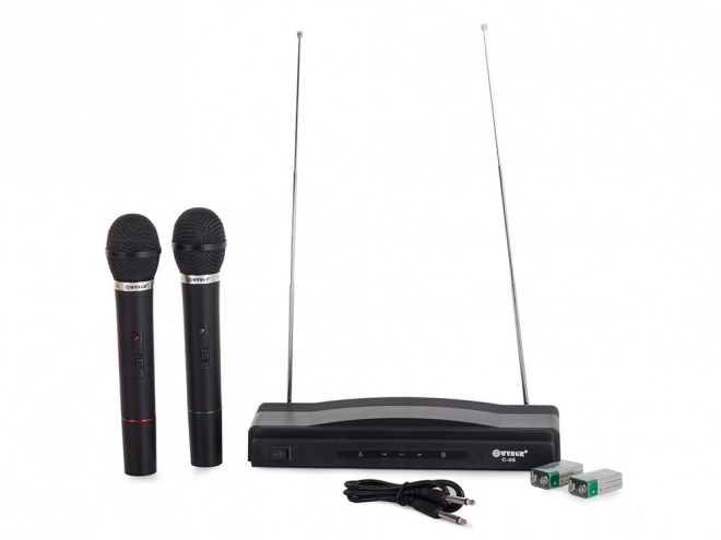 KIT KARAOKÉ 2x MICROPHONE SANS FIL + STATION