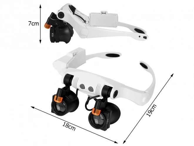 Professionelle Uhrmacher-Lupenbrille mit LED
