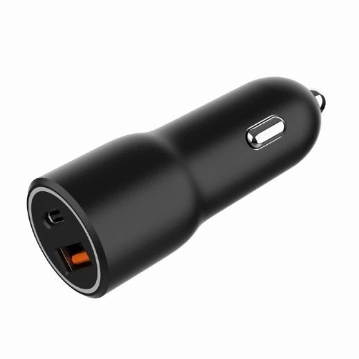 Fast Black USB-A/USB-C Car Charger 38W PD