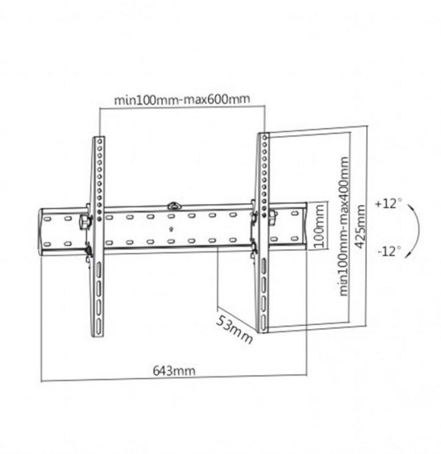 Adjustable TV Wall Mount 37-70 inches