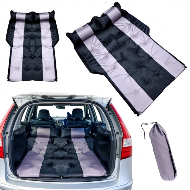 Opblaasbaar matras voor de auto 180x120cm zwart