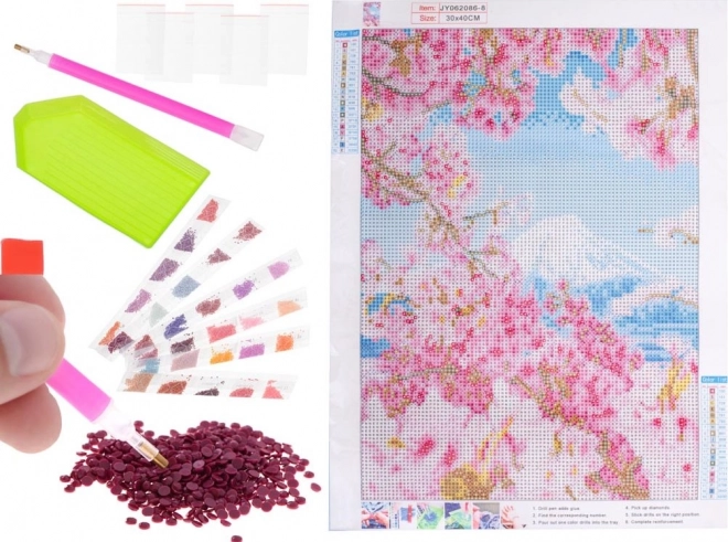Set voor diamantschilderen - sakura
