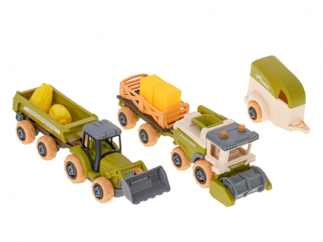 Farm Playset with Tractor and Tools for Kids