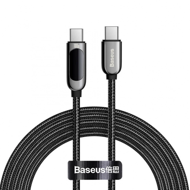 USB-C naar USB-C Displaykabel Baseus, 100 W, 2 m (zwart)