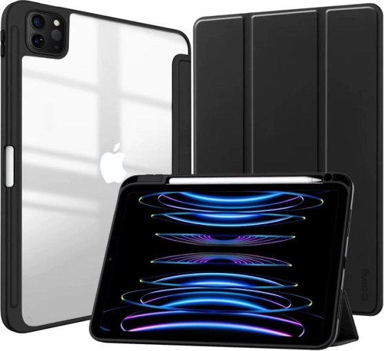 PrimeFolio protective case for iPad Air 11 and iPad Pro 11, black/clear