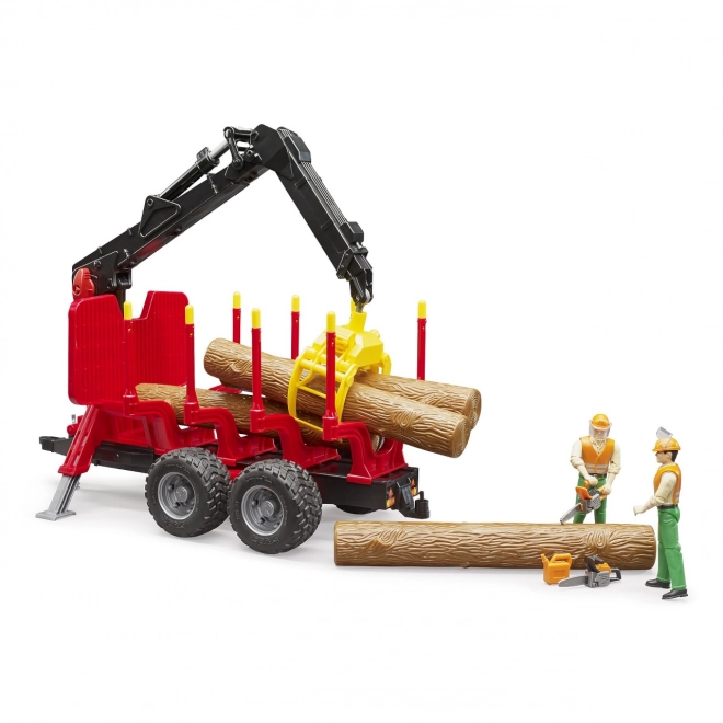 Houttransporteur Bruder met laadarm