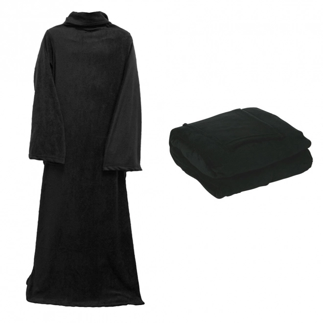 couverture polaire noire avec manches XXL