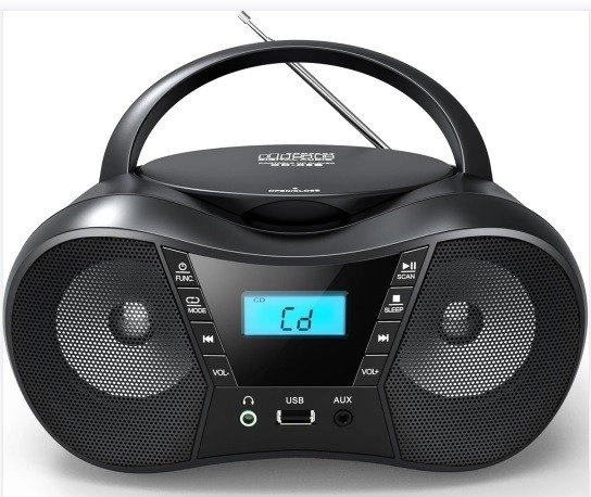 Tragbarer CD-Player mit USB und Bluetooth