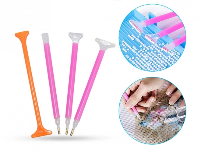 Set van diamanten borduuraccessoires