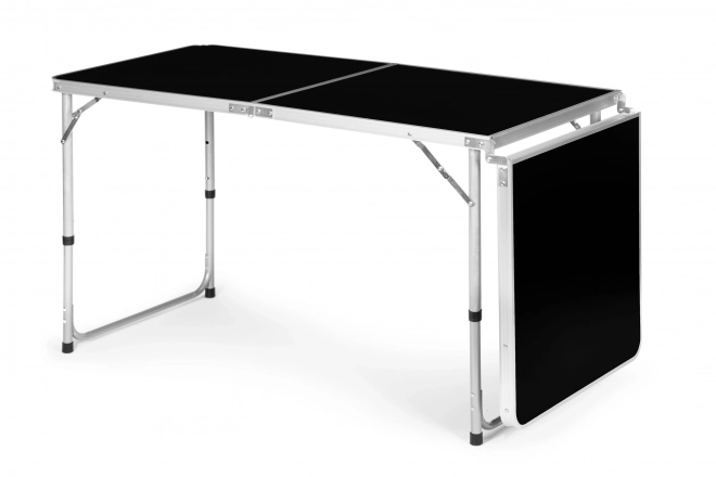 Tourist table folding camping table black top 180 x 60 cm