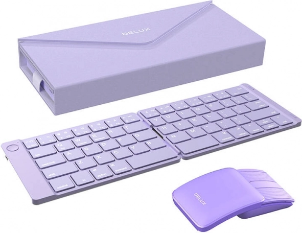 Clavier pliable sans fil Delux KF10 et souris MF10PRO