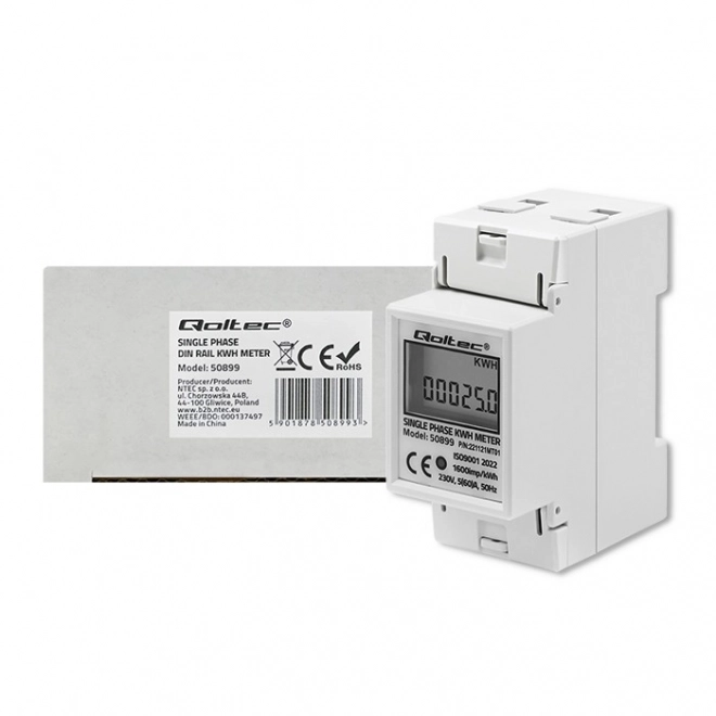 Enfase elektronische elektriciteitsmeter | DIN rail | 230V | LCD | 2P