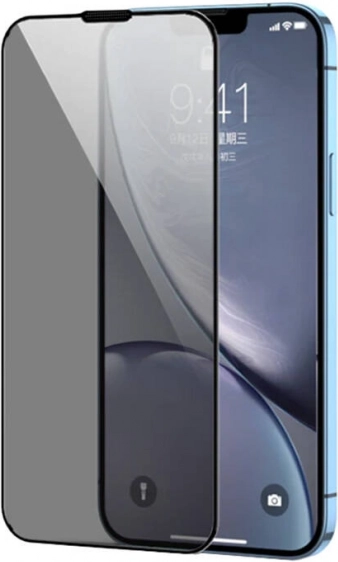 Verre trempé avec cadre noir pour iPhone 15