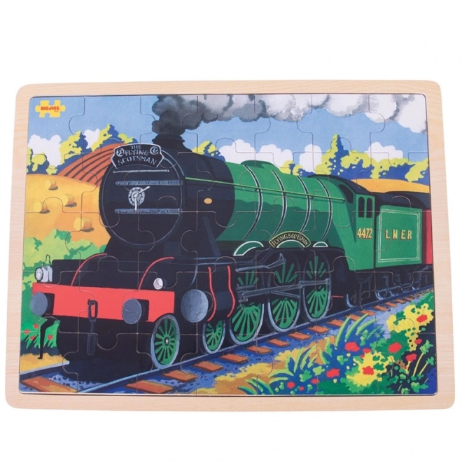Wooden Puzzle Historical Train Flying Scotsman